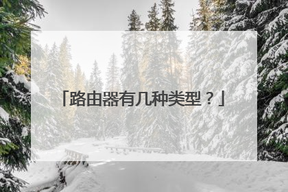 路由器有几种类型?