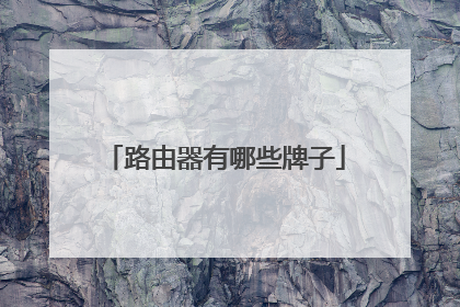 路由器有哪些牌子