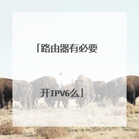 路由器有必要开IPV6么