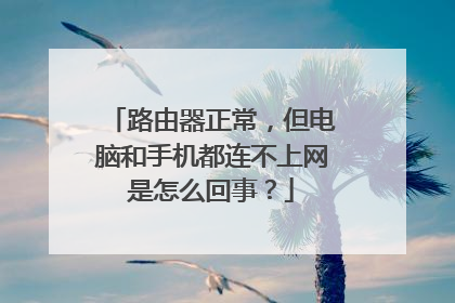 路由器正常，但电脑和手机都连不上网是怎么回事？