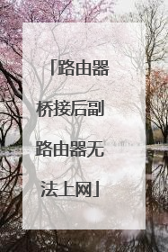 路由器桥接后副路由器无法上网