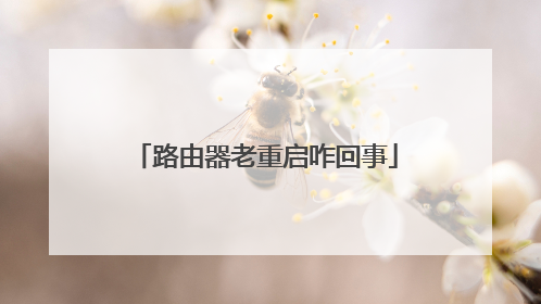 路由器老重启咋回事