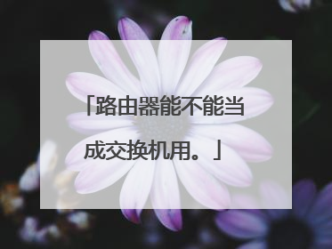 路由器能不能当成交换机用。