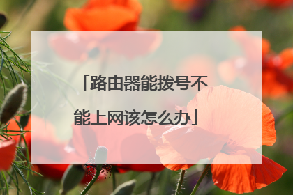 路由器能拨号不能上网该怎么办