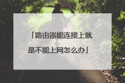 路由器能连接上就是不能上网怎么办