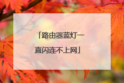 路由器蓝灯一直闪连不上网