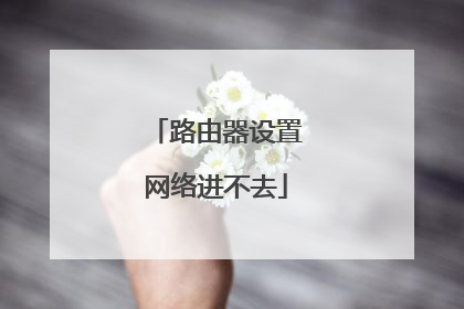 路由器设置网络进不去