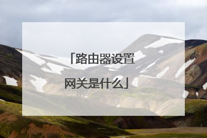 路由器设置网关是什么