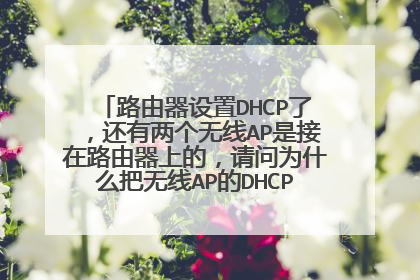 路由器设置DHCP了,还有两个无线AP是接在路由器上的,请问为什么把无线AP的DHCP就老实攻击路由器呢?