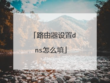 路由器设置dns怎么填