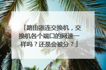 路由器连交换机,交换机各个端口的网速一样吗?还是会被分?