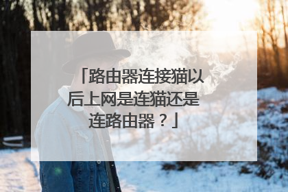 路由器连接猫以后上网是连猫还是连路由器?