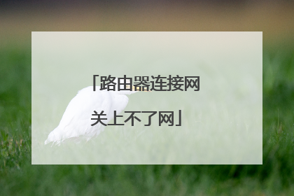 路由器连接网关上不了网