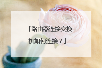 路由器连接交换机如何连接？