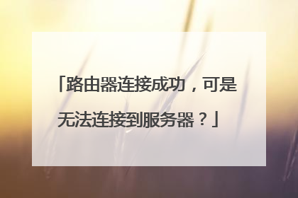 路由器连接成功，可是无法连接到服务器？