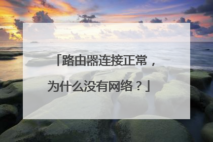 路由器连接正常，为什么没有网络？