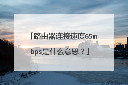 路由器连接速度65mbps是什么意思?
