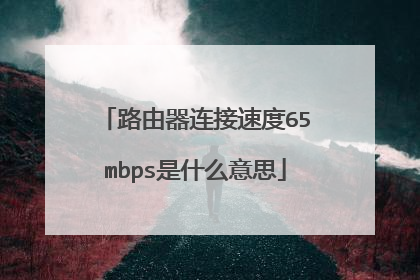 路由器连接速度65mbps是什么意思