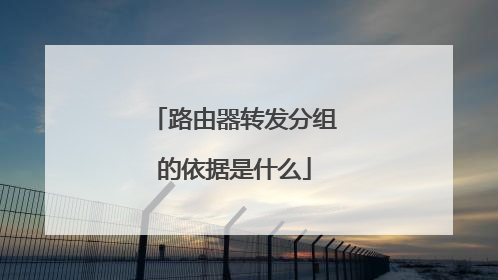 路由器转发分组的依据是什么