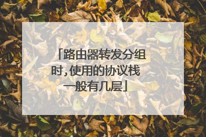 路由器转发分组时,使用的协议栈一般有几层