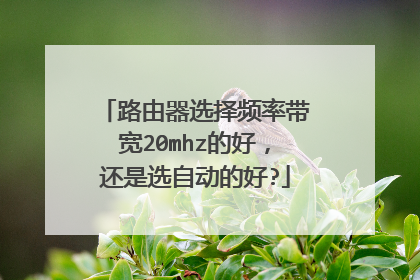 路由器选择频率带宽20mhz的好，还是选自动的好?