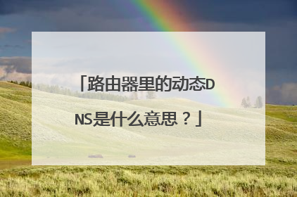 路由器里的动态DNS是什么意思?