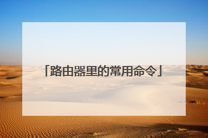 路由器里的常用命令
