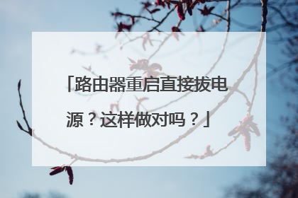 路由器重启直接拔电源？这样做对吗？