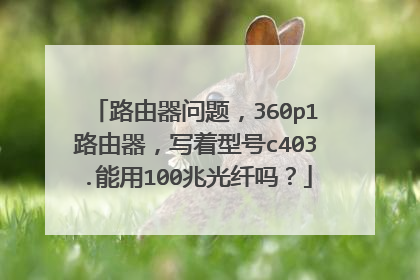 路由器问题,360p1路由器,写着型号c403.能用100兆光纤吗?