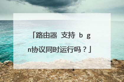 路由器 支持 b g n协议同时运行吗?