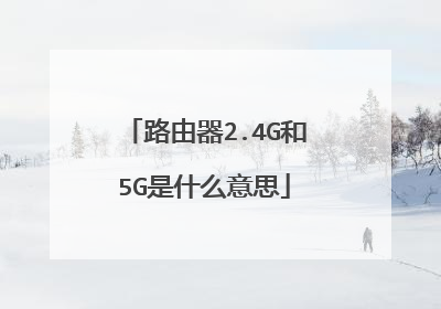 路由器2.4G和5G是什么意思