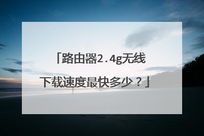路由器2.4g无线下载速度最快多少?