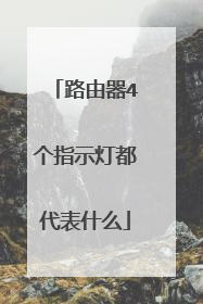 路由器4个指示灯都代表什么