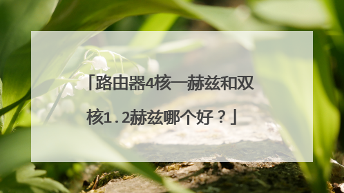 路由器4核一赫兹和双核1.2赫兹哪个好?