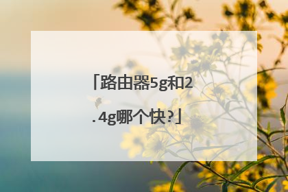 路由器5g和2.4g哪个快?