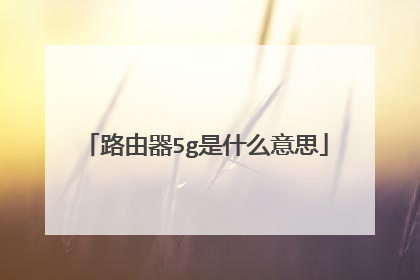 路由器5g是什么意思