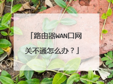 路由器WAN口网关不通怎么办?