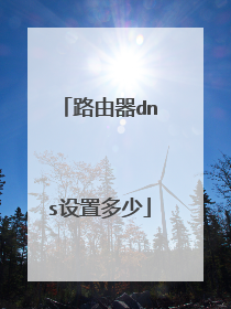 路由器dns设置多少