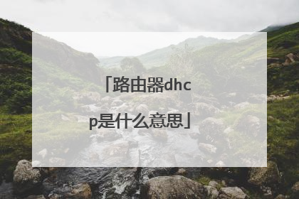 路由器dhcp是什么意思