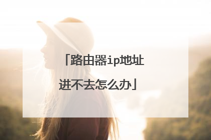 路由器ip地址进不去怎么办