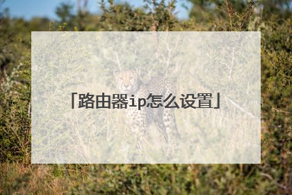 路由器ip怎么设置