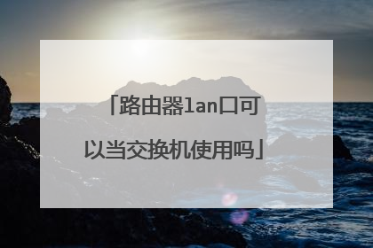 路由器lan口可以当交换机使用吗