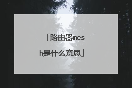 路由器mesh是什么意思