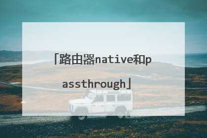 路由器native和passthrough