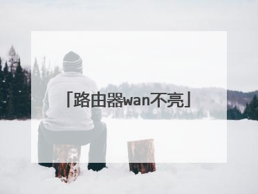 路由器wan不亮