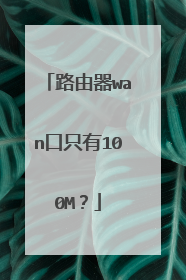 路由器wan口只有100M?