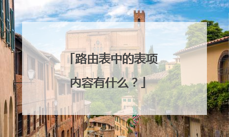 路由表中的表项内容有什么?