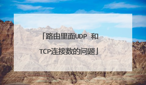 路由里面UDP 和 TCP连接数的问题
