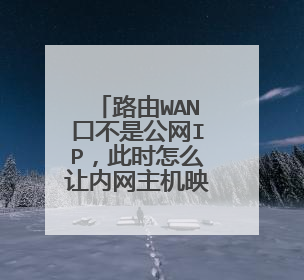 路由WAN口不是公网IP，此时怎么让内网主机映射到外网可访问？