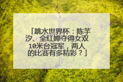 跳水世界杯:陈芋汐、全红婵夺得女双10米台冠军,两人的比赛有多精彩?